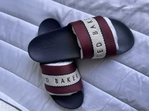 Ted Baker Men’s Rastar Slide Sandals Dark Red/Dark Blue