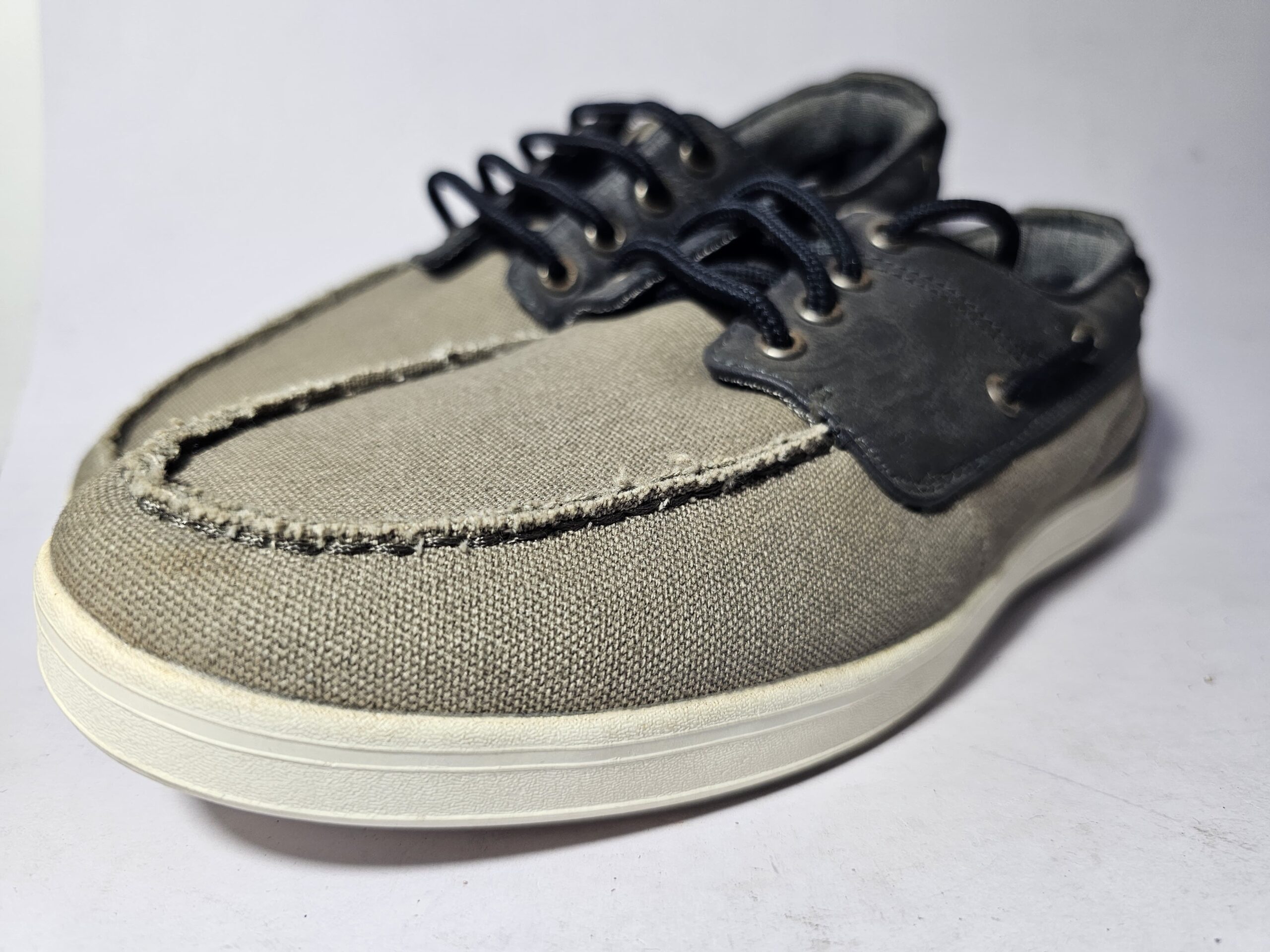 Red Herring Canvas & Leather Boat Shoes - Image 3