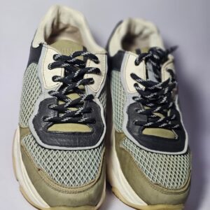 Bronx Chunky Mesh Sneakers – Multi-Toned Khaki/Black