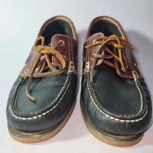 M & S Two-Tone Leather Boat Shoes