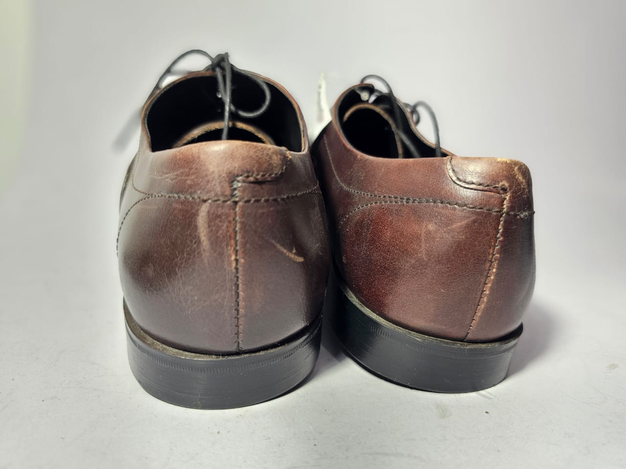 ASOS Men's Brown Leather Cap Toe Oxford Shoes - Image 7