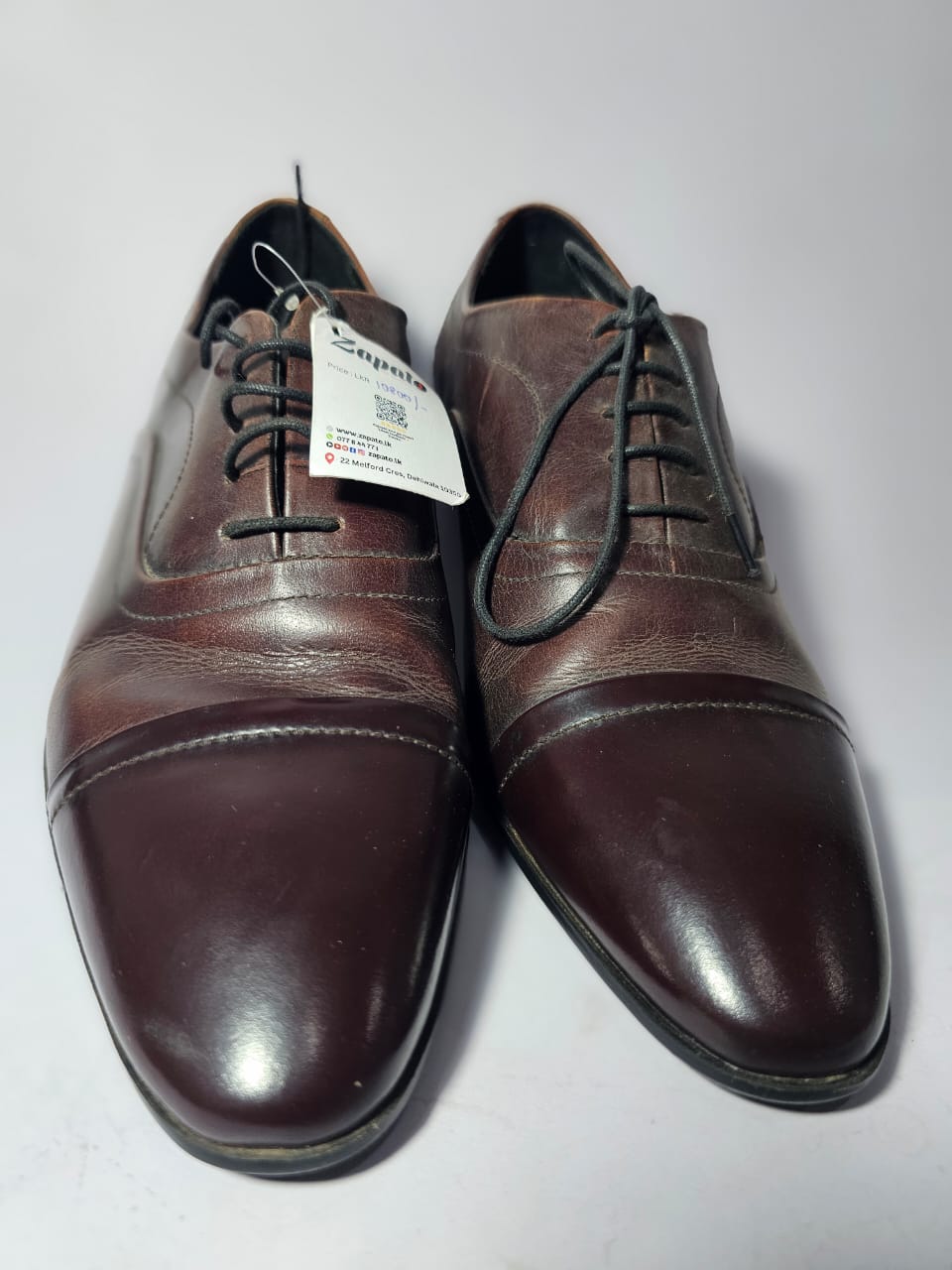 ASOS Men's Brown Leather Cap Toe Oxford Shoes - Image 2