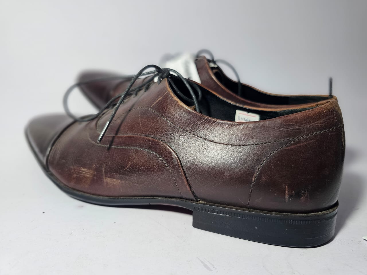 ASOS Men's Brown Leather Cap Toe Oxford Shoes - Image 5