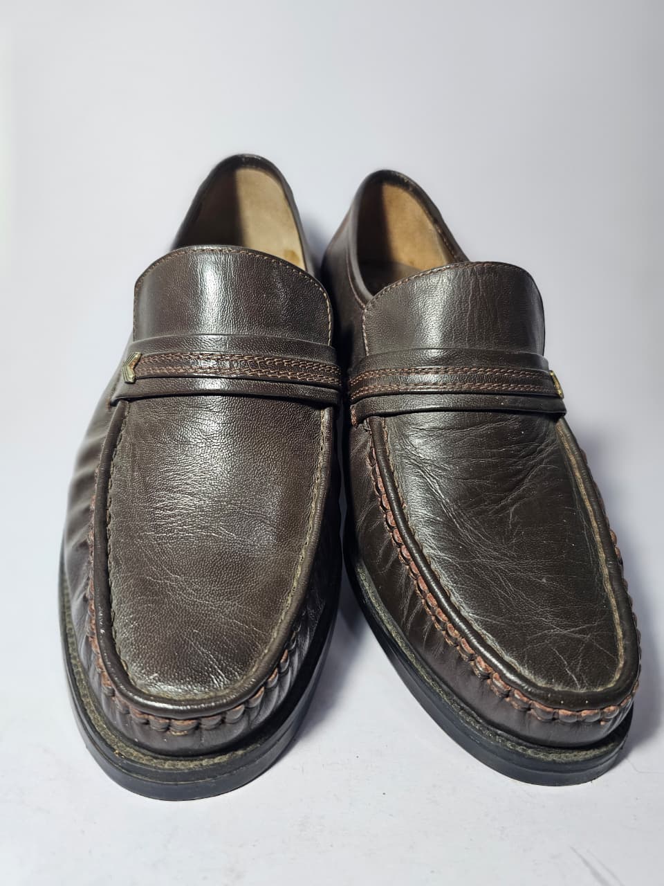 The Tailor Brown Leather Formal Slip-On Loafers - Image 3
