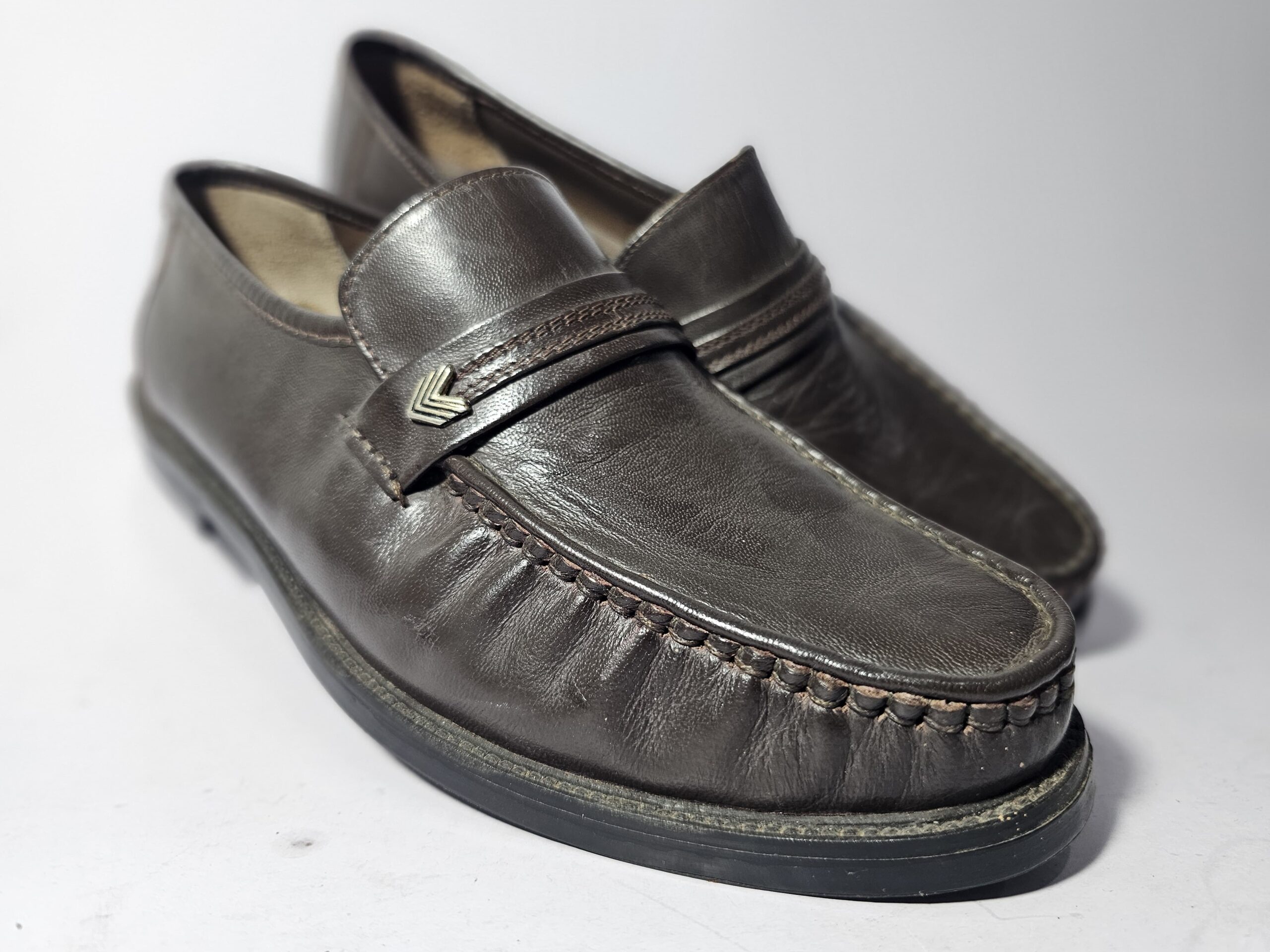 The Tailor Brown Leather Formal Slip-On Loafers - Image 4