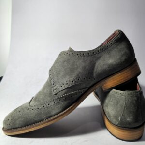 Grey Suede Single Monk Strap Brogues (UK 7.5)