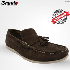 Base London Premium Brown Suede Tassel Loafers