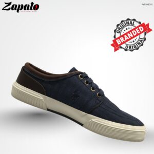 Polo Ralph Lauren Navy Canvas & Brown Casual Shoes