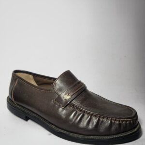The Tailor Brown Leather Formal Slip-On Loafers