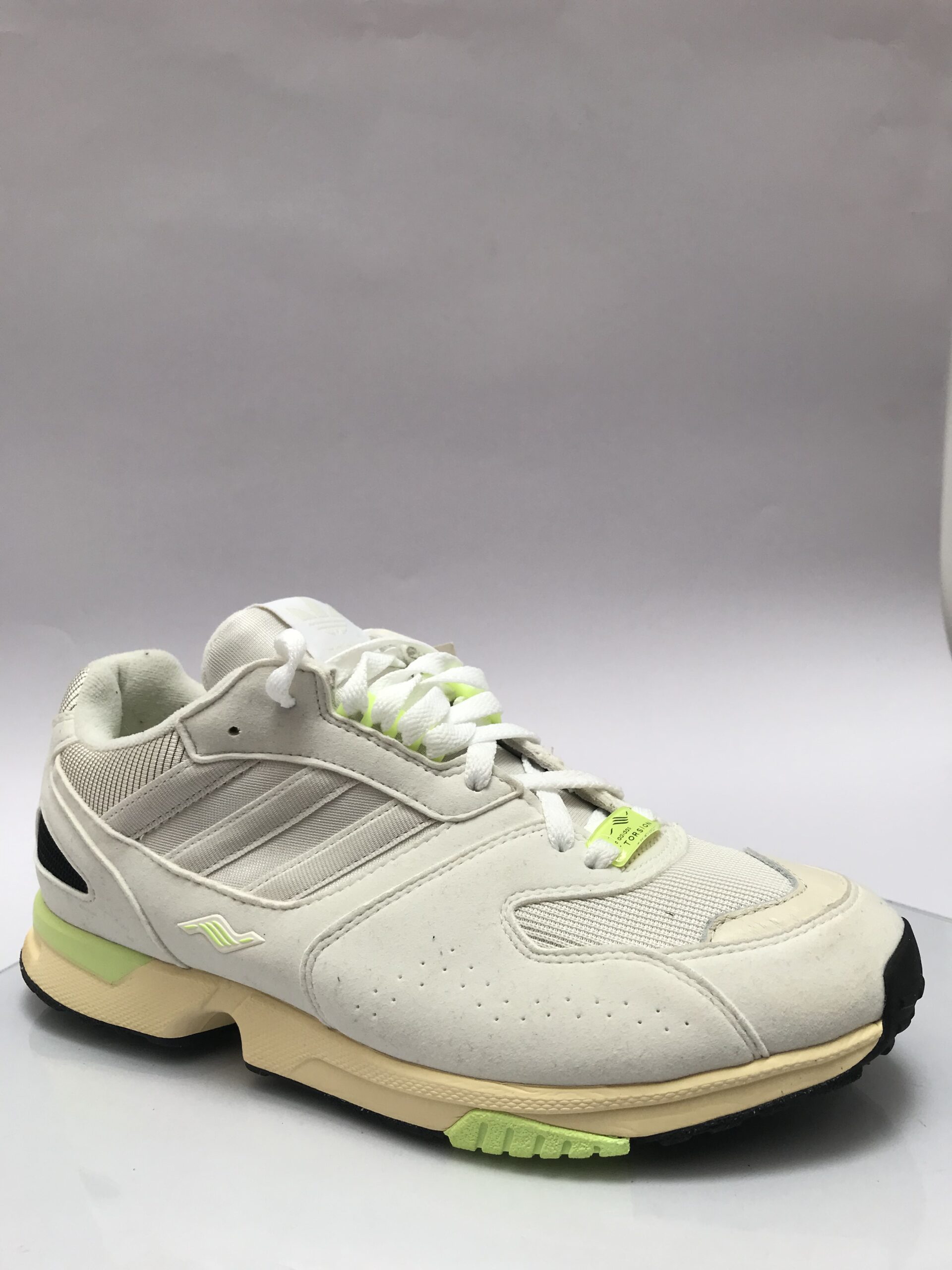 adidas Classic Cream & Neon Lifestyle Sneakers - Image 2