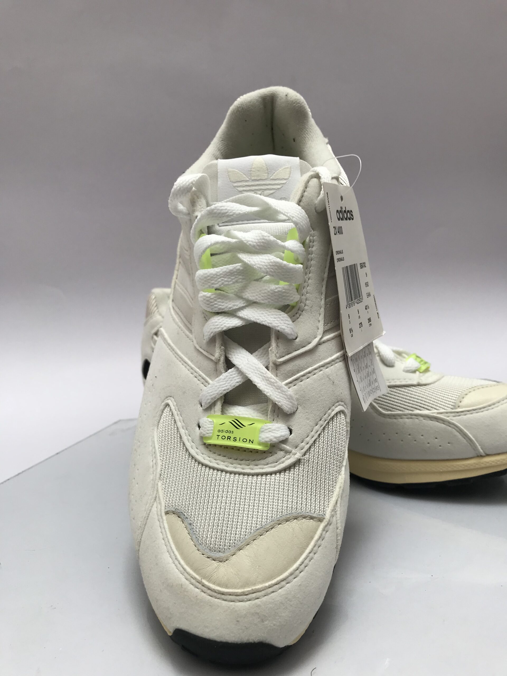 adidas Classic Cream & Neon Lifestyle Sneakers - Image 3