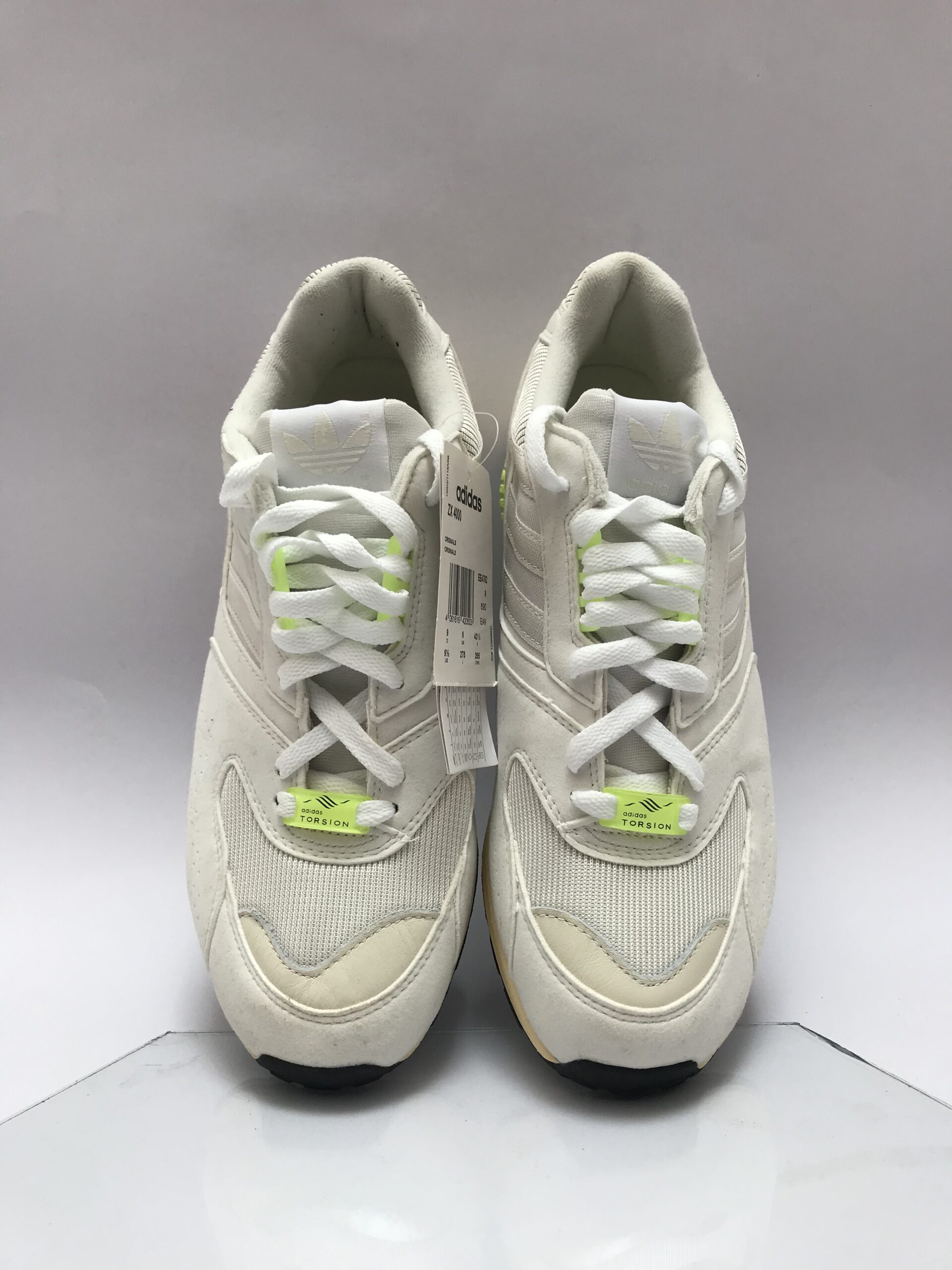adidas Classic Cream & Neon Lifestyle Sneakers - Image 5