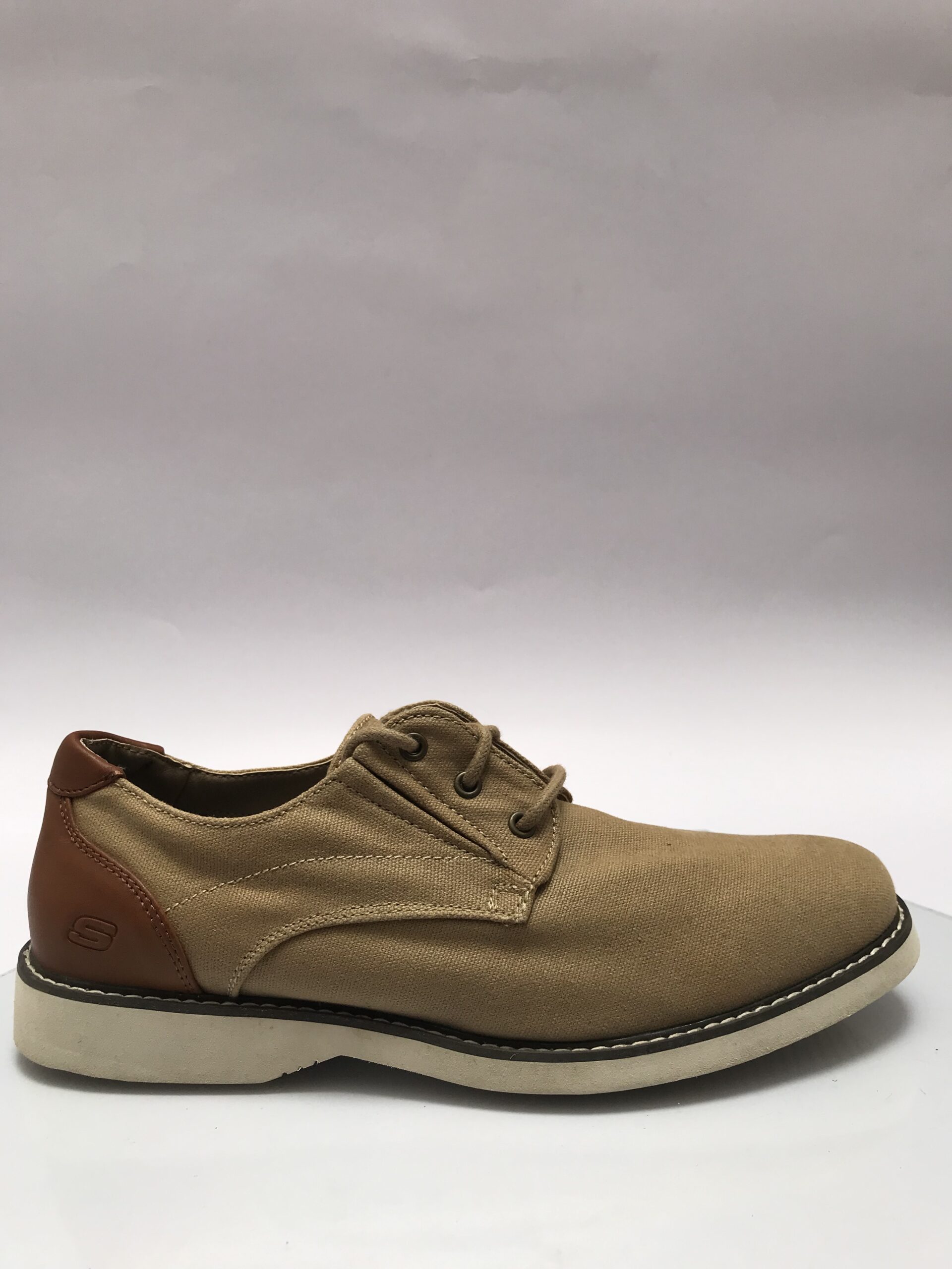 Skechers Smart-Casual Tan & Brown Lace-Up Shoes - Image 5
