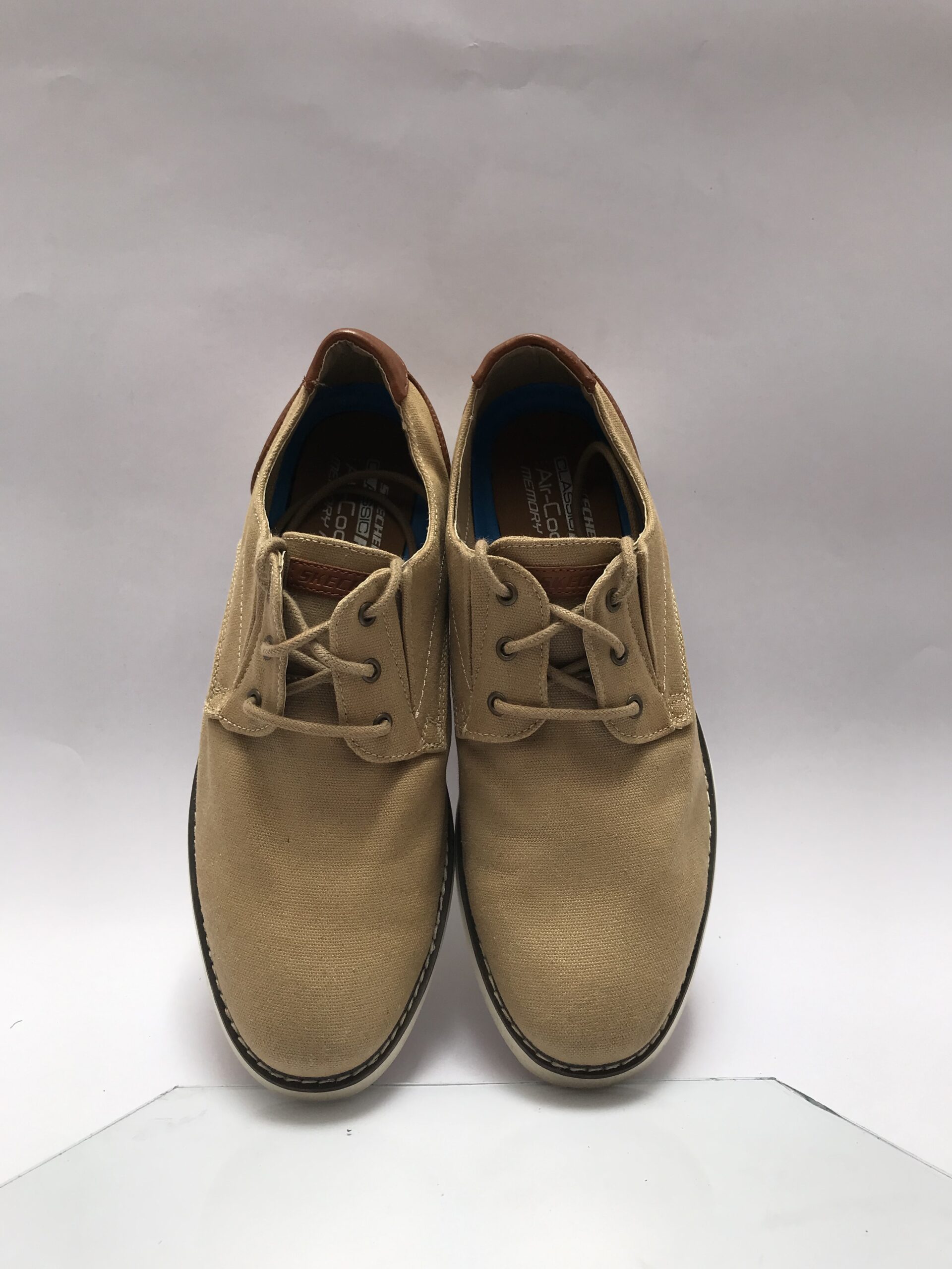 Skechers Smart-Casual Tan & Brown Lace-Up Shoes - Image 3