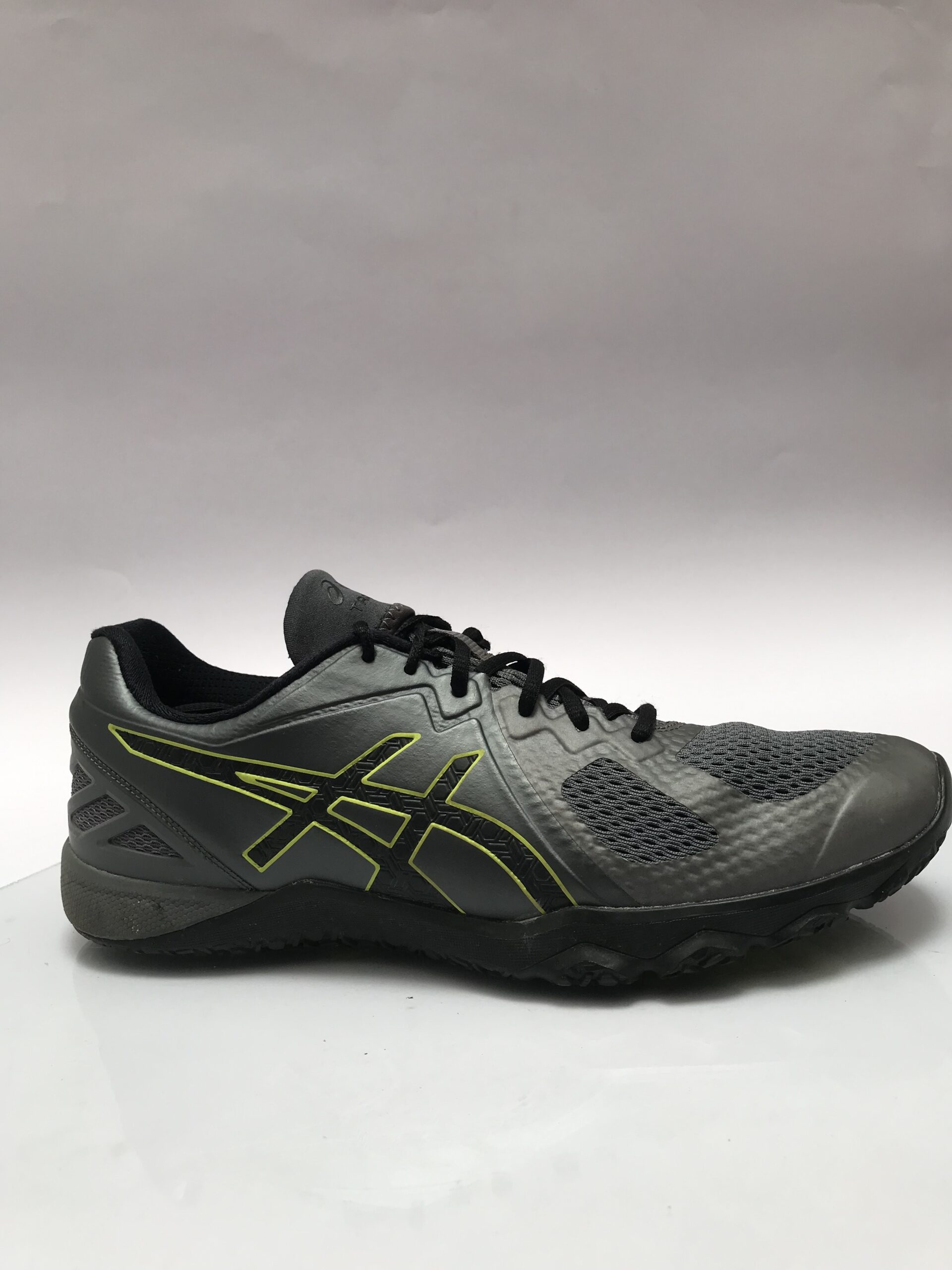 ASICS Men's Grey & Lime Green Performance Training Shoes - Image 4