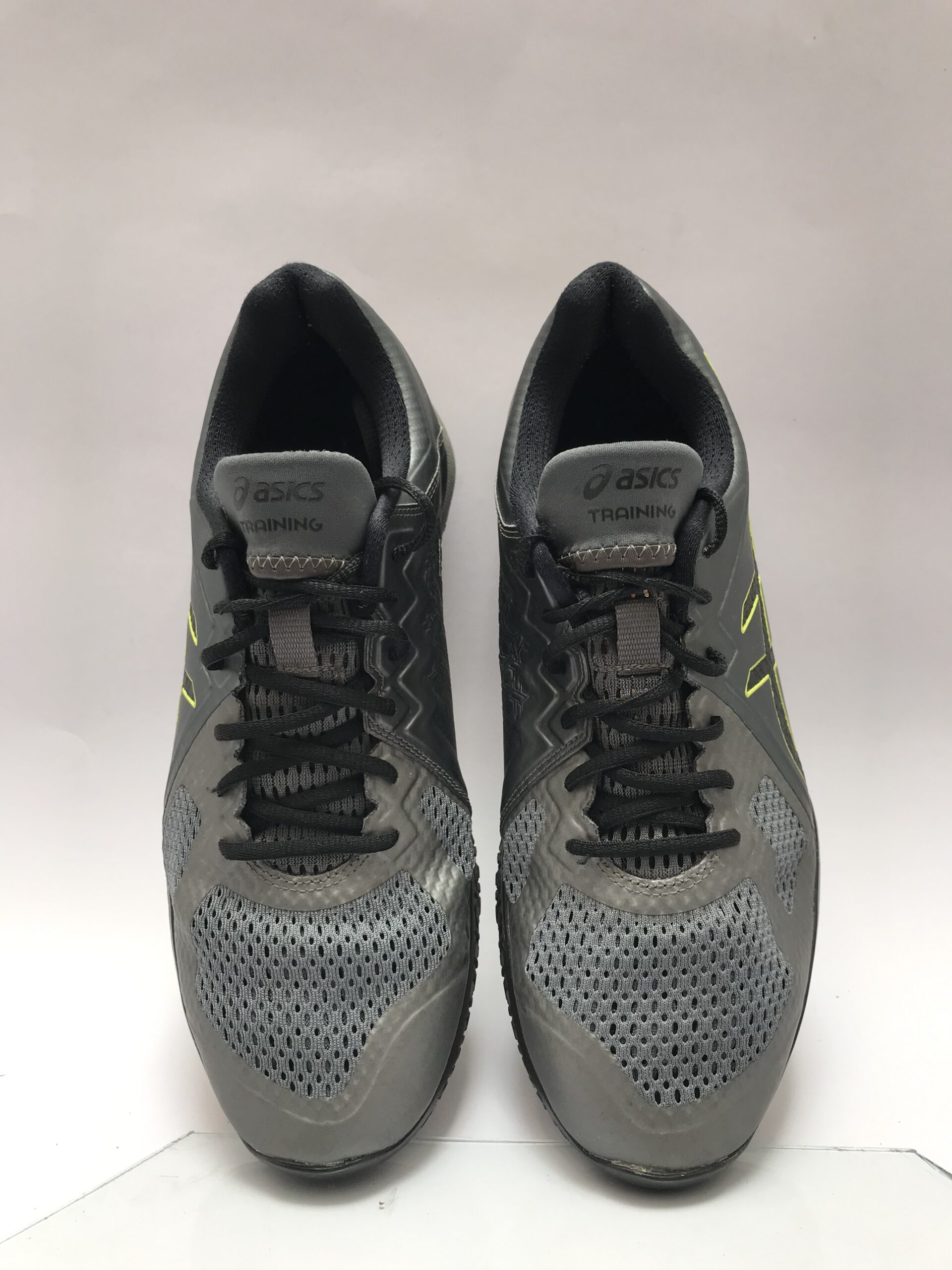 ASICS Men's Grey & Lime Green Performance Training Shoes - Image 3