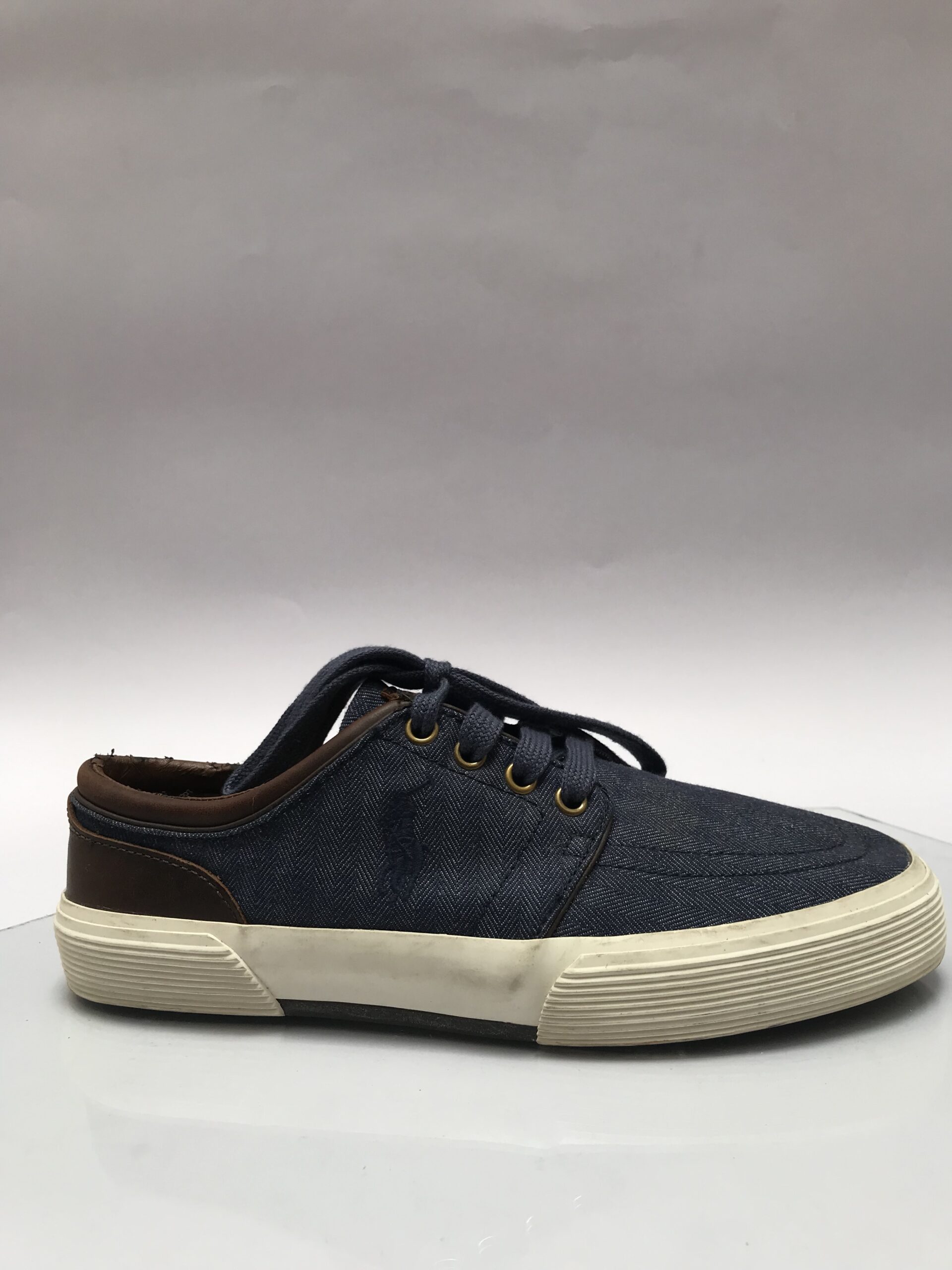 Polo Ralph Lauren Navy Canvas & Brown Casual Shoes - Image 3