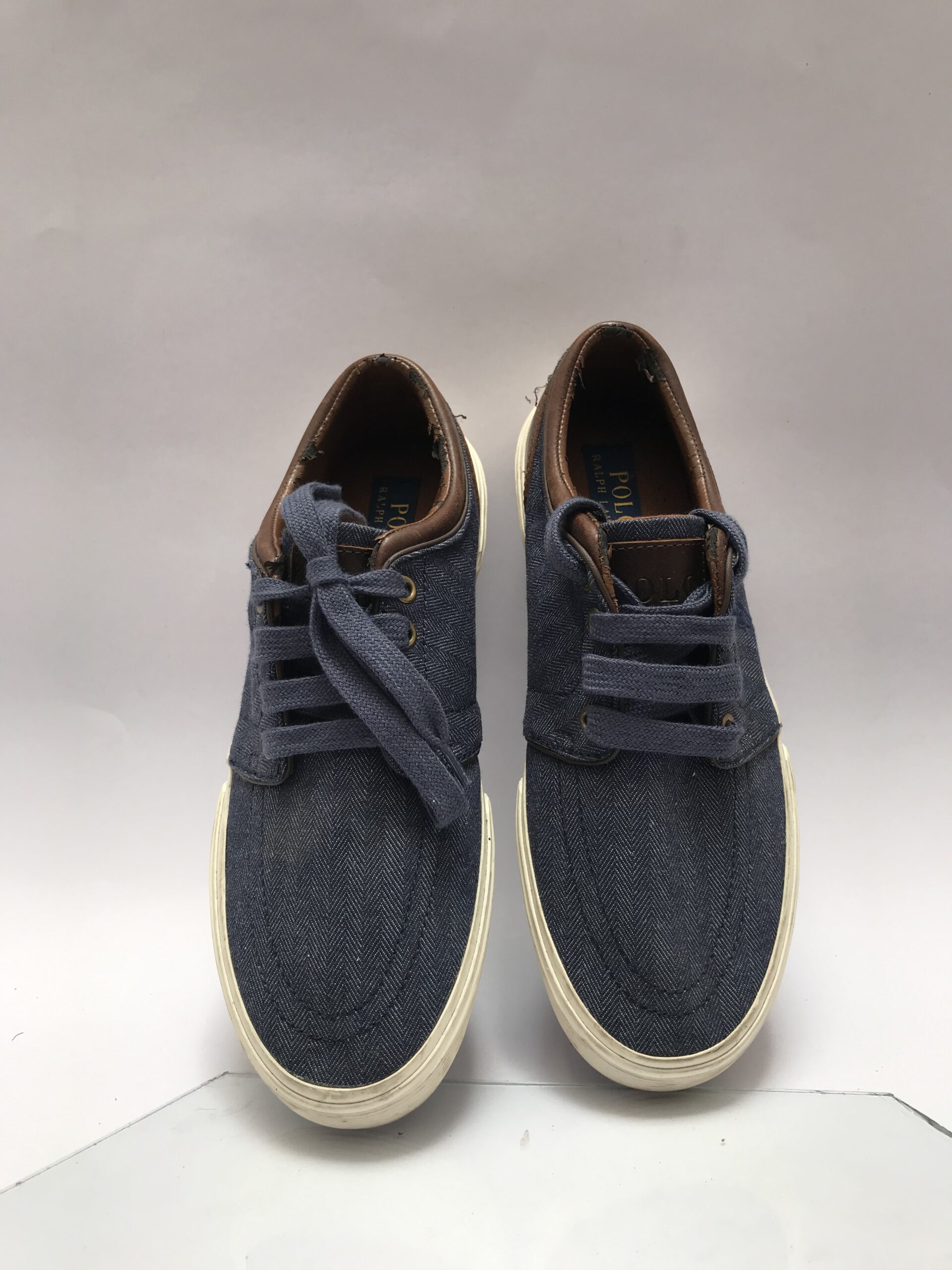 Polo Ralph Lauren Navy Canvas & Brown Casual Shoes - Image 2