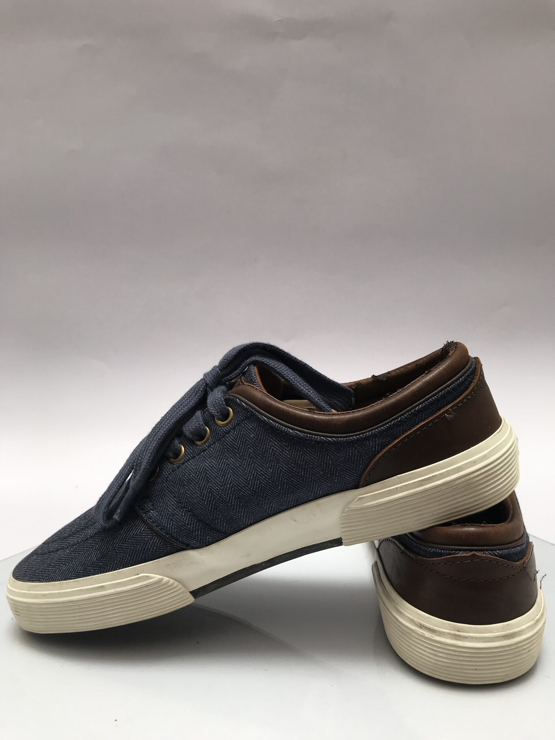 Polo Ralph Lauren Navy Canvas & Brown Casual Shoes - Image 4