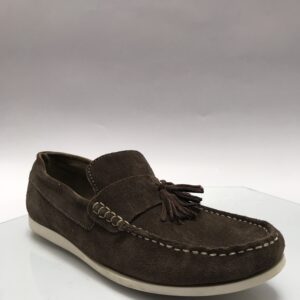 Base London Premium Brown Suede Tassel Loafers