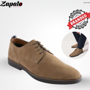 NEXT Premium Tan Suede Lace-Up Casual Derby Shoes