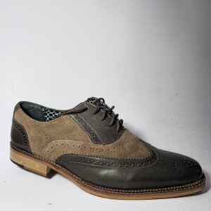 REDFOOT Two-Tone Brown Leather & Suede Wingtip Brogues